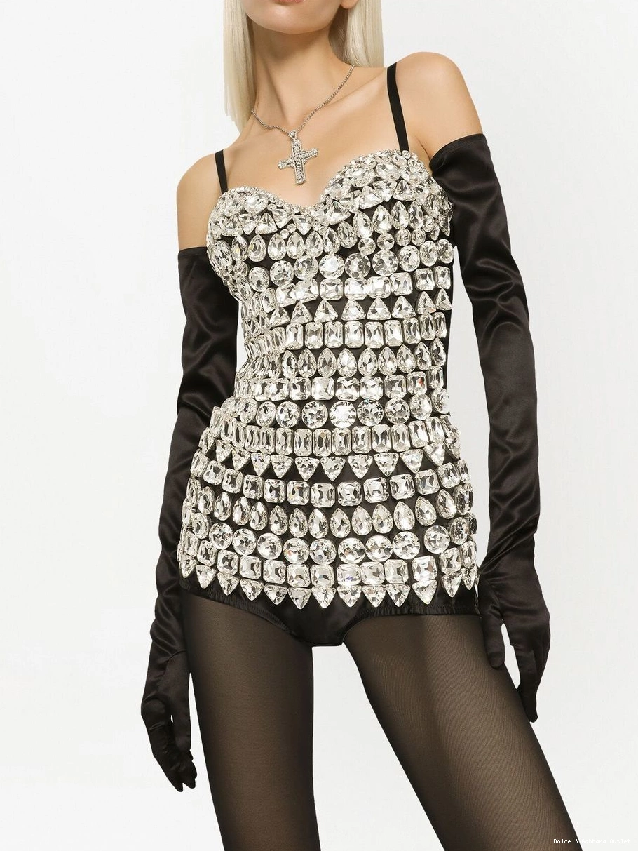 Cheap Gabbana Dolce & bodysuit rhinestone-embellished KIM Women DOLCE&GABBANA 0404